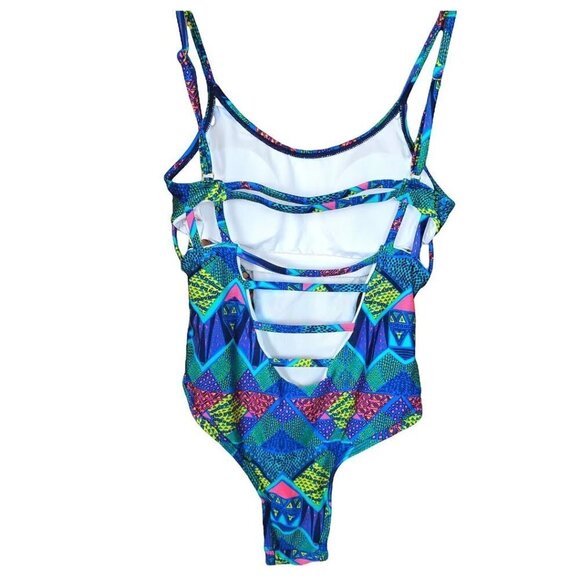 💎278 Stylish Swimwear Beyond The Shore One Piece Cut Out Swimsuit - Picture 4 of 8